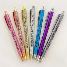Load image into Gallery viewer, Swear Word Daily Pen Set(7cs* Funny Pens )